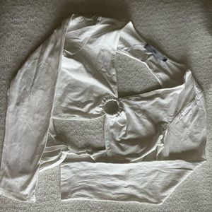ADIKA White Long Sleeve Crop Top